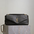 YSL 25S CALYPSO 30 IN DARK OLIVE GRAINED CALFSKIN GOLD HARDWARE