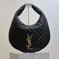 YSL 25S ICARE HOBO 44 IN BLACK QUILTED CALFSKIN GOLD HARDWRE